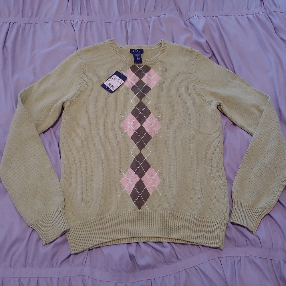 NWT Izod green argile crew neck sweater